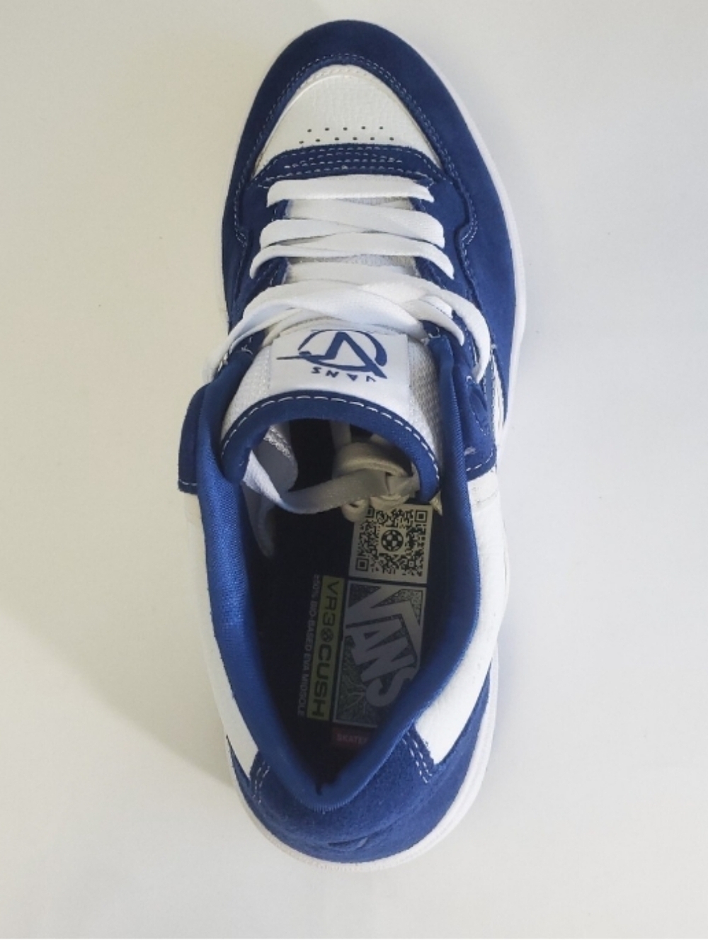 -- Vans Rowan Men’s Navy Blue and White Skate Sneaker Size 11.5 - Picture 2 of 10